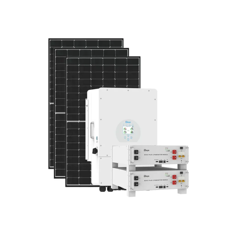SET Τριφασικό Υβριδικό On/Off-Grid Inverter 12KW με οθόνη LCD IP65 DEYE & 2 Low Voltage Lithium Batteries 100Ah 5.12kwh DEYE & 22 Solar Panels JINKO 9.9kW